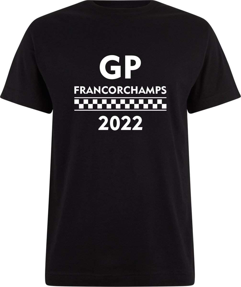 T-shirt kinderen GP Francorchamps 2022 | Max Verstappen / Red Bull Racing / Formule 1 fan | Grand Prix Circuit Spa-Francorchamps | kleding shirt | Zwart | maat 152